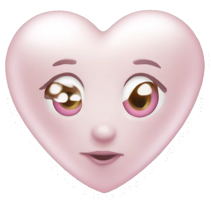 pearl light pink heart emoji