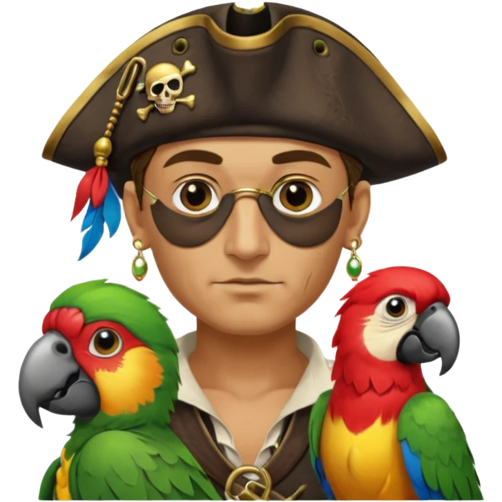 pirate and parrot emoji