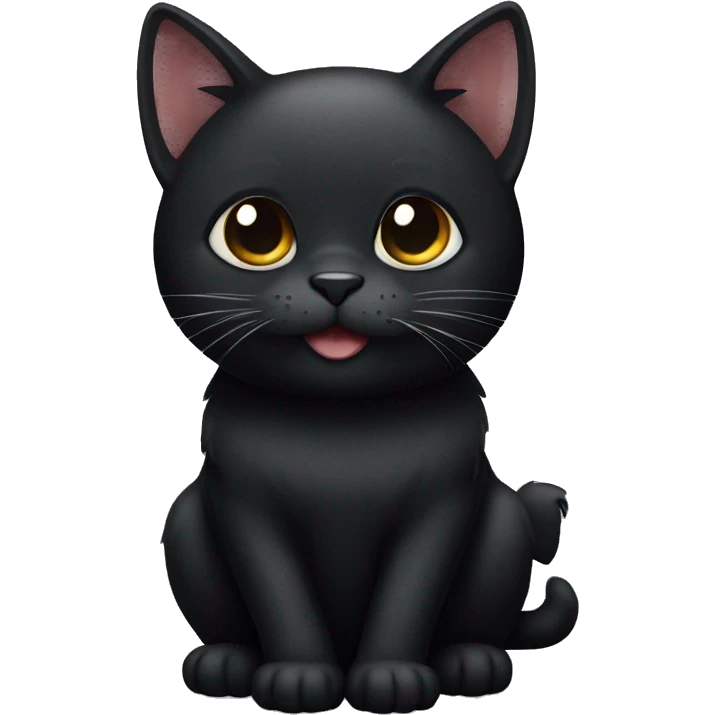 chunky black cat emoji