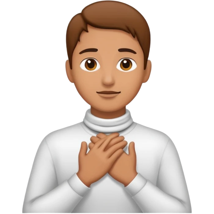 holding hands around your neck emoji