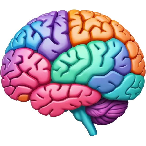 colorful brain emoji