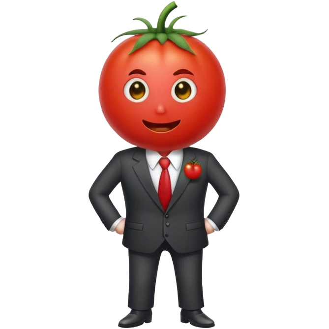 Tomato wearing a suit emoji
