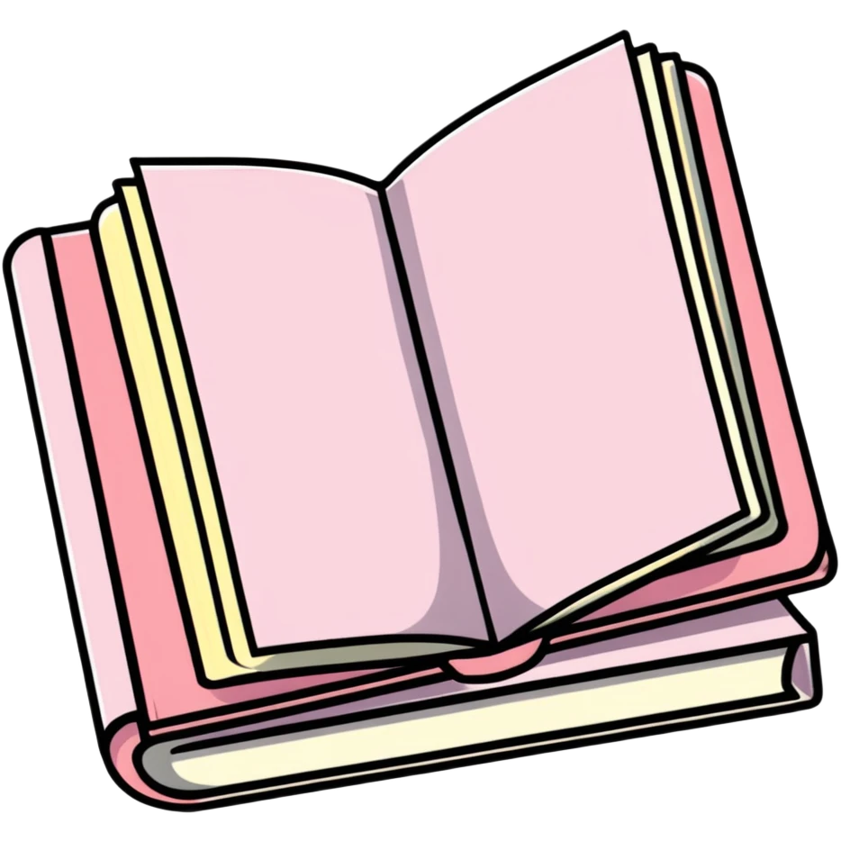 Open pastel pink book emoji