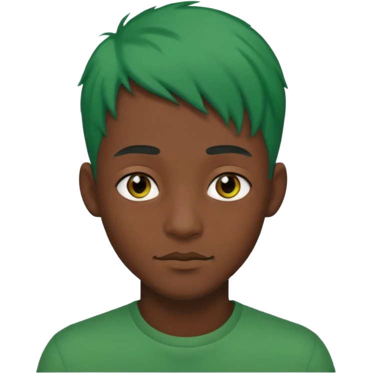 green haired black man emoji