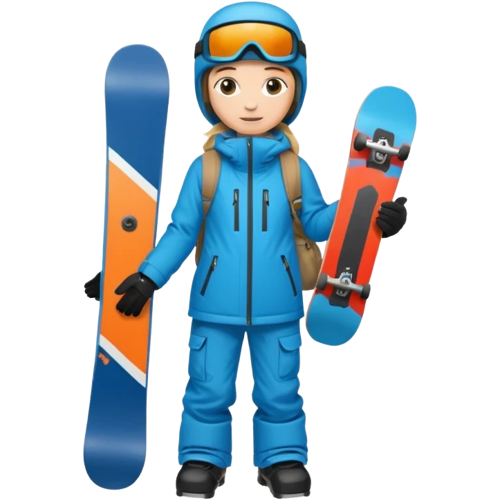 Snowboarder hold emoji