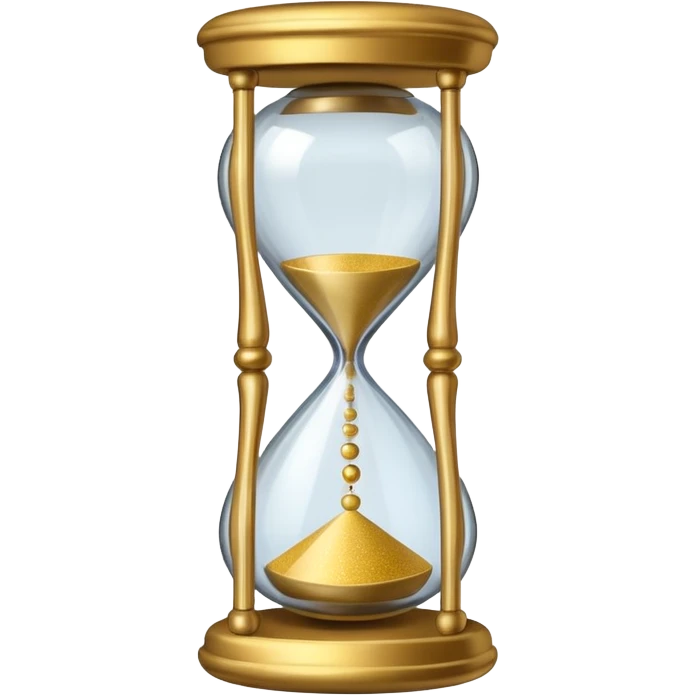 Hourglass with golden small marbles emoji