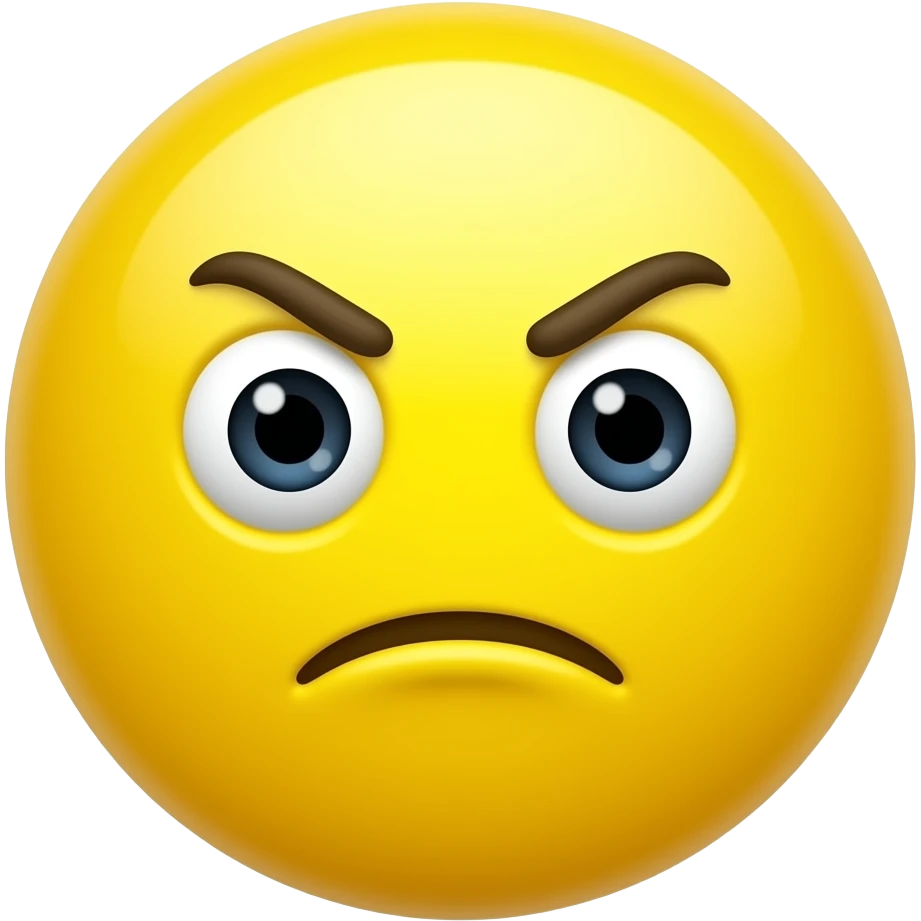 Yellow circle with no nose and eyebrows having a wavy mouth frowning looking confused emoji
