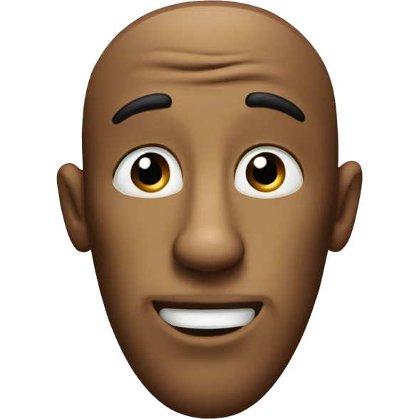 Apple emoji style with big nose  emoji