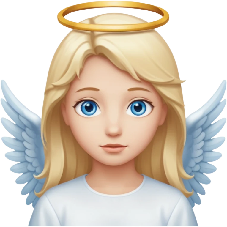angel with blue eyes and light hair emoji