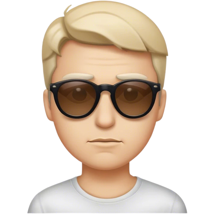 Tilting sunglasses looking suspiciously  emoji