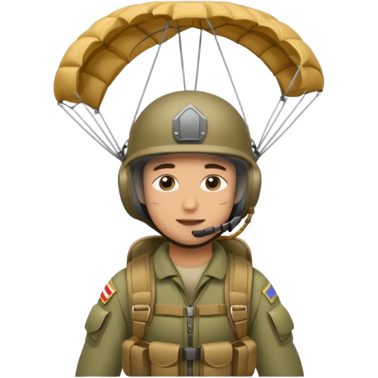  parachutiste militaire avec parachute emoji