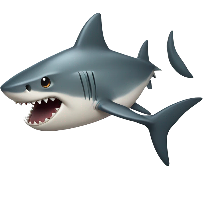 Shark with a top poop emoji