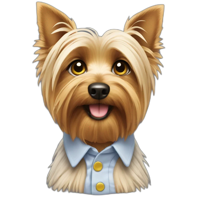 Silky terrier con camisa  emoji