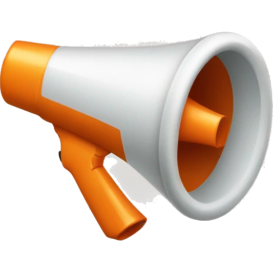 orange megaphone emoji