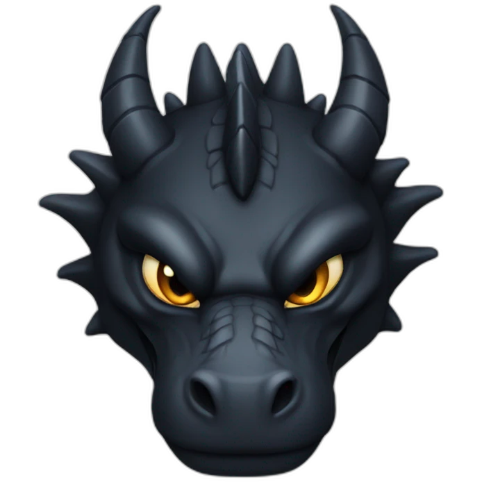 Black dragon face emoji