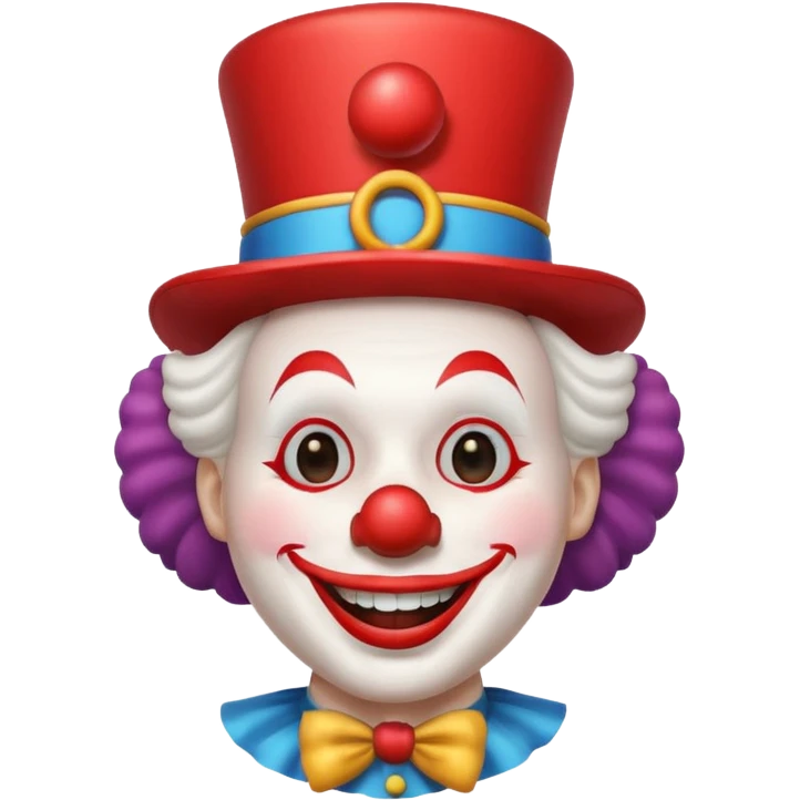 Clown with big top hat emoji