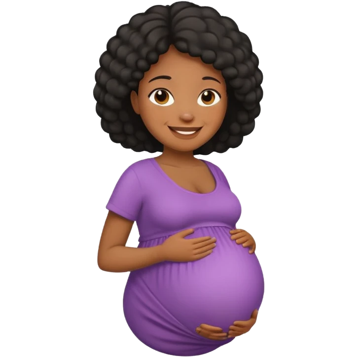 pregnant black woman emoji