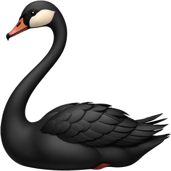 A black colour swan facing towards right side emoji