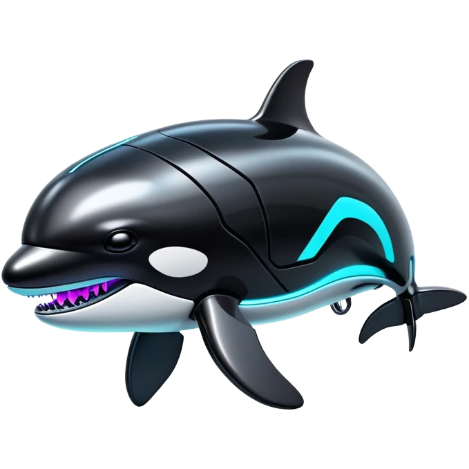 cyberpunk robotic orca emoji