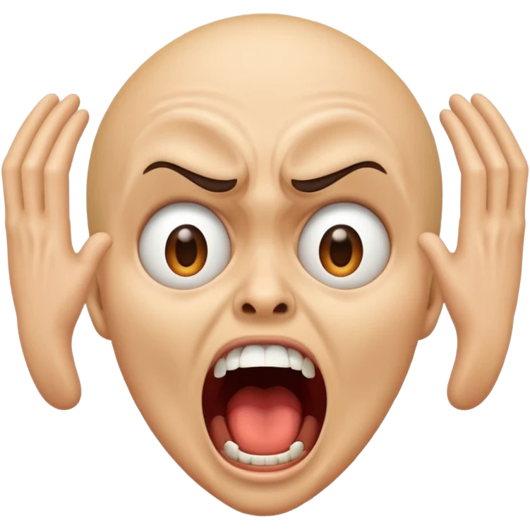 Screaming  emoji