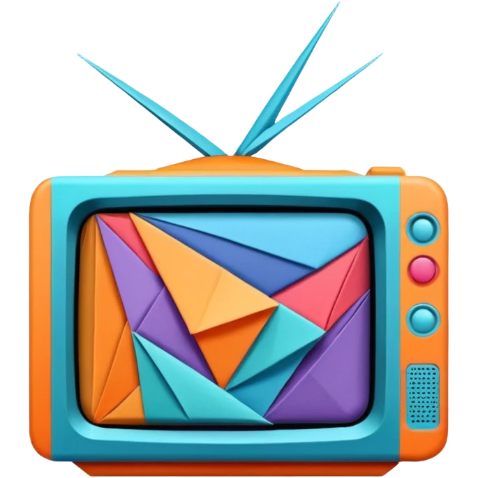 Origami télévision emoji