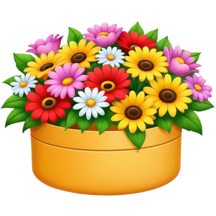 roun box for folwers emoji