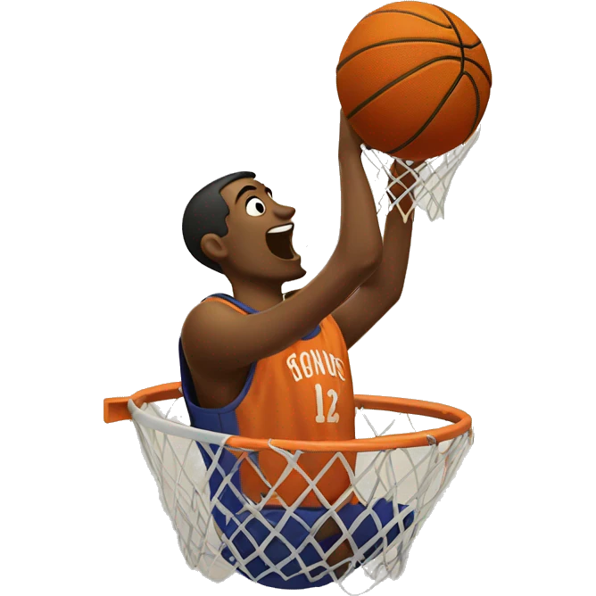 man dunking basketball in basket emoji