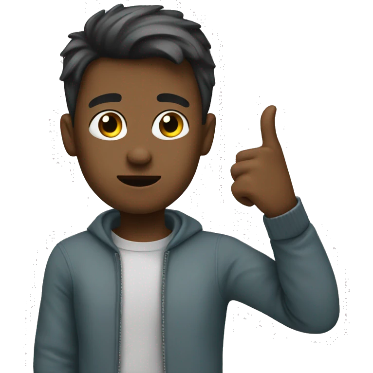 boy thumbs down emoji