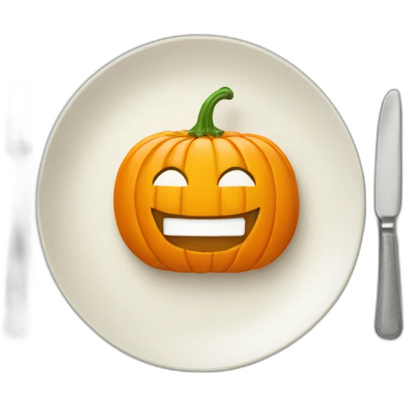 Assiette de citrouille emoji