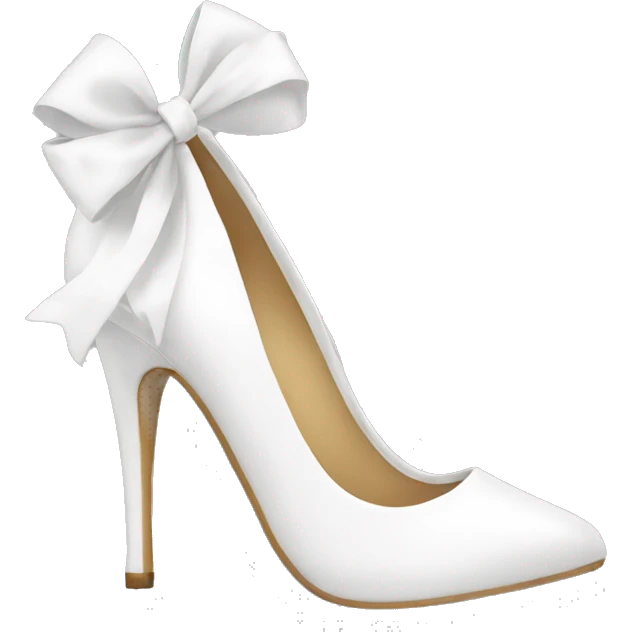 white heels with bow emoji