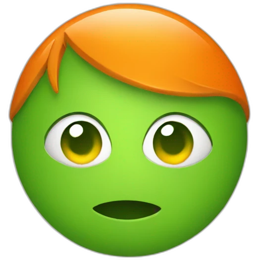 Green orange emoji