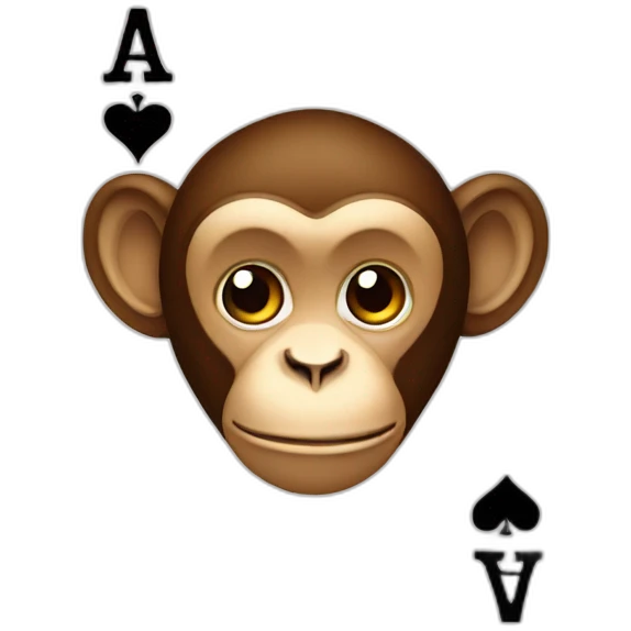 monkey playing card emoji