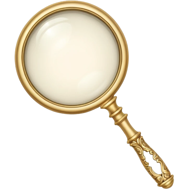 glowing white victorian magnifying glass emoji