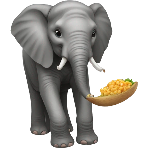 Elephant eating panner  emoji