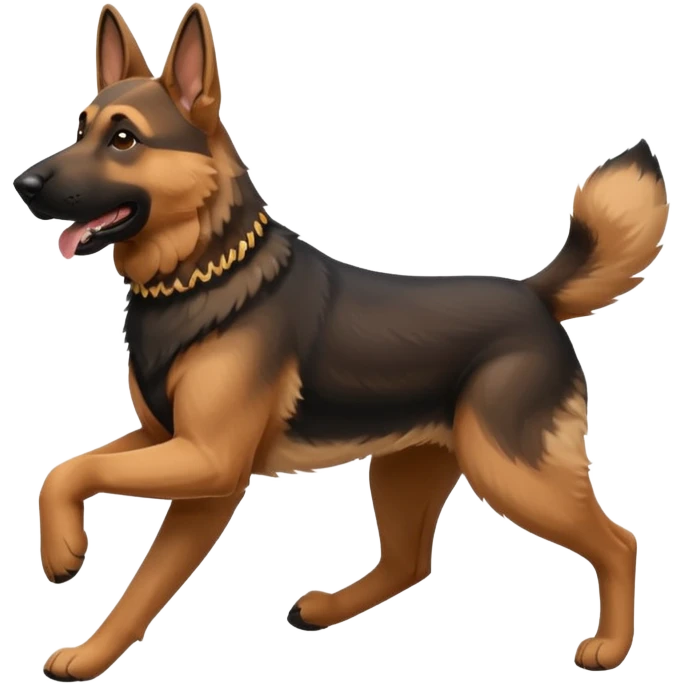 german shepherd running emoji