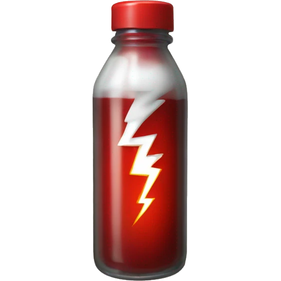 Poppers bottle with red lightning on it emoji
