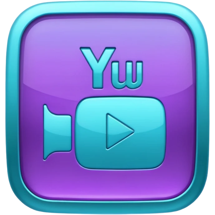 Purple and Cian Symbol youtube app emoji