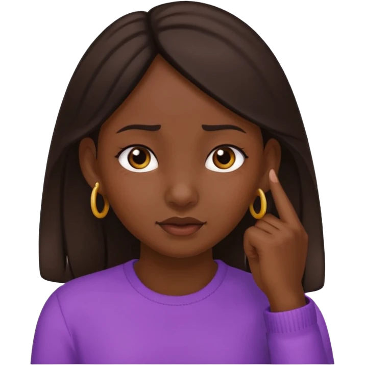 👧🏾👂🏾🤏🏾 pinching ear girl emoji