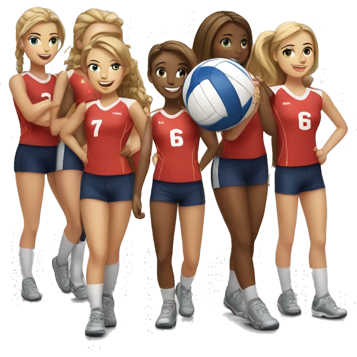 Volleyball team sports a  emoji