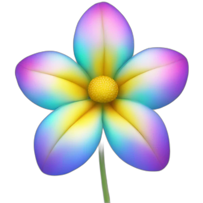 Holographic flower emoji