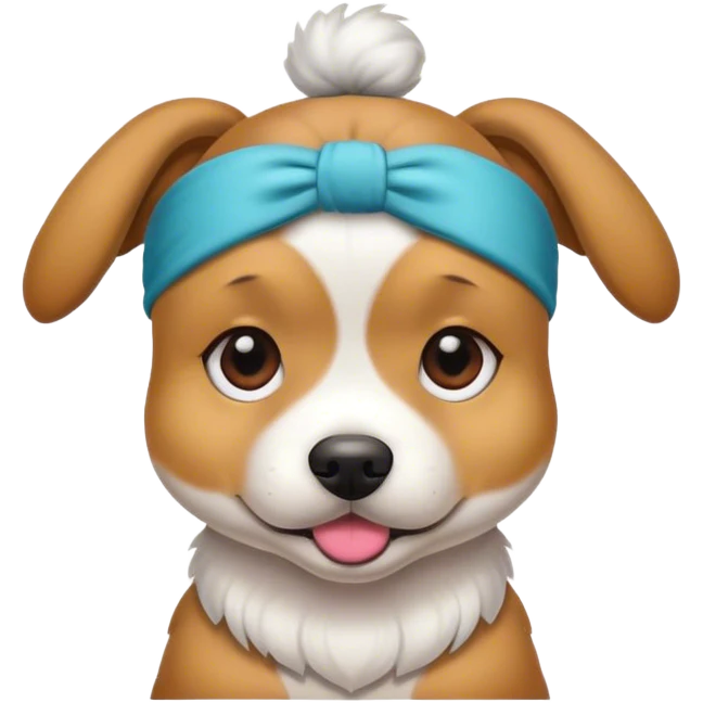 Dog wearing a headband  emoji