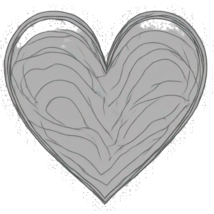 Heart but outline is black li emoji