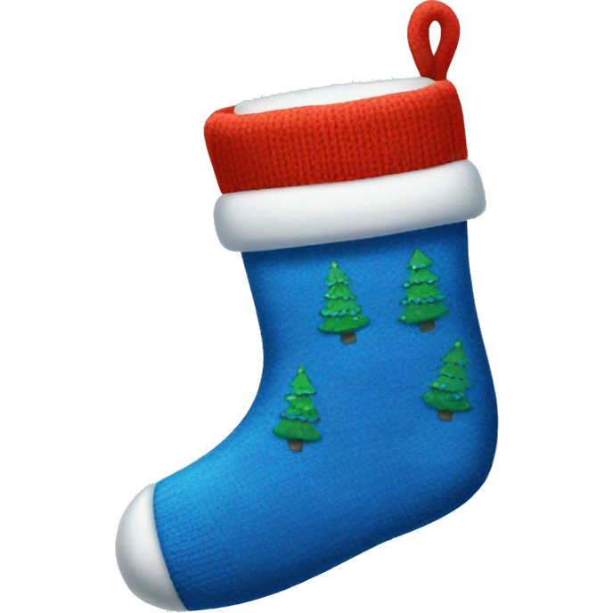 blue christmas sock emoji