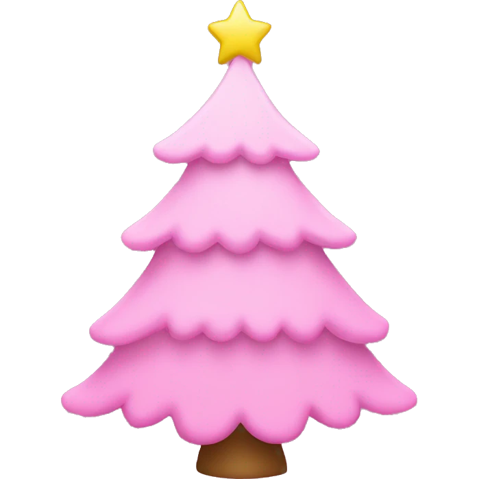 Pink Christmas tree emoji