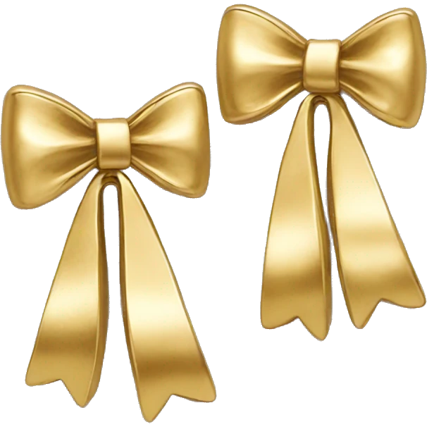 gold bow earrings emoji