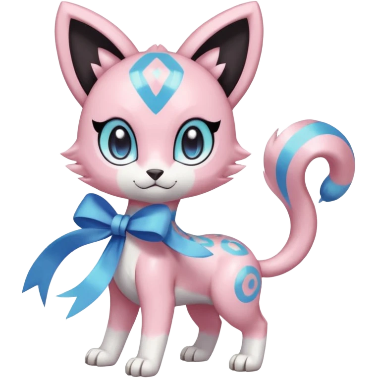 Pastel Shiny Cute Elegant Realistic Adorable Pretty Beautiful Meloetta-Meicoomon-Gatomon-Liepard-Pokémon-Digimon-Fakémon-fusion-hybrid-creature emoji