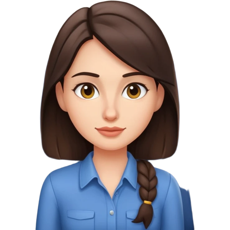 Casual brunette on airplane seat emoji