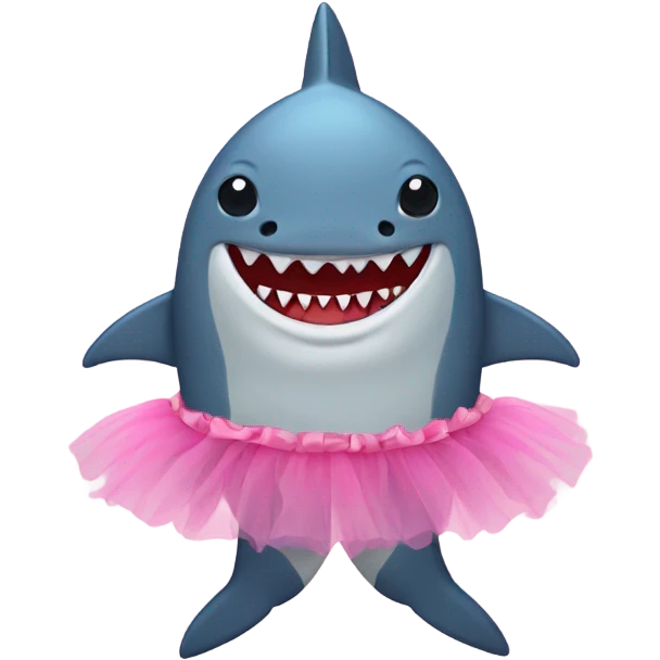 Shark in a tutu emoji