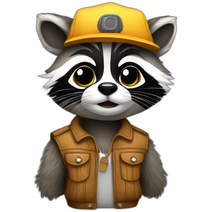 designer racoon emoji