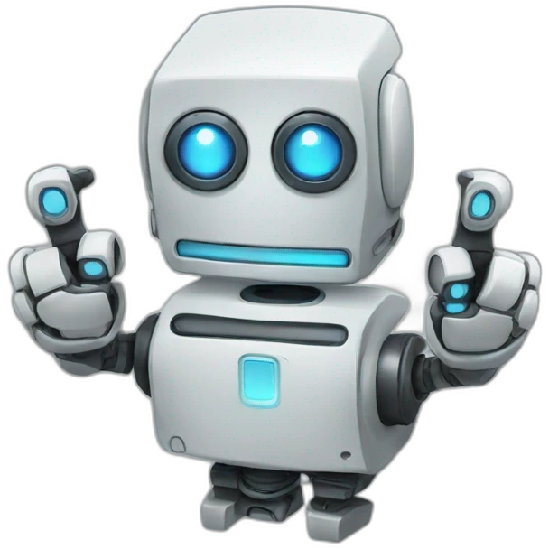 robot 2 fingers emoji